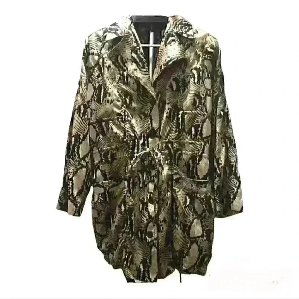 ELLEN TRACY Oversized  Leopard Print Coat